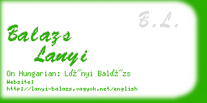 balazs lanyi business card